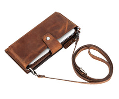 Lozan Strap Leather Crossbody Wallet