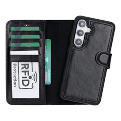 Samsung Galaxy S25 Leather Wallet Case Detachable RFID – Magic