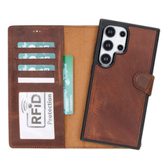 Samsung Galaxy S24 Leather Wallet Case Detachable RFID – Magic
