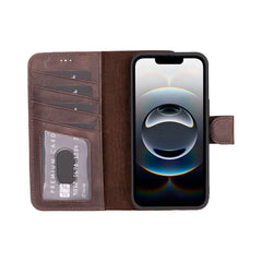 iPhone 16E Leather Wallet Case Detachable RFID – Magic Series