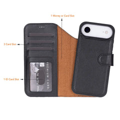 iPhone 17 Air Leather Wallet Case Detachable RFID MagSafe – Magic Series