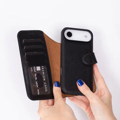 iPhone 17 Air Leather Wallet Case Detachable RFID MagSafe – Magic Series
