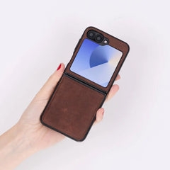 Samsung Galaxy Z Flip 6 Genuine Leather Slim Case – Flex Cover