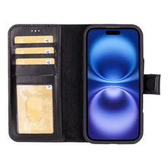 iPhone 16 Plus Leather Wallet Case Detachable RFID MagSafe – Magic Series
