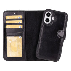 iPhone 16 Plus Leather Wallet Case Detachable RFID MagSafe – Magic Series