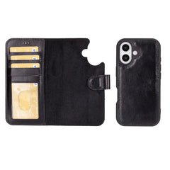 iPhone 16 Plus Leather Wallet Case Detachable RFID MagSafe – Magic Series