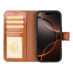 iPhone 16 Pro Max Leather Wallet Case Detachable RFID MagSafe – Magic Series