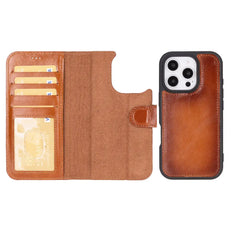 iPhone 16 Pro Leather Wallet Case Detachable RFID MagSafe – Magic Series