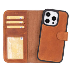 iPhone 16 Pro Leather Wallet Case Detachable RFID MagSafe – Magic Series