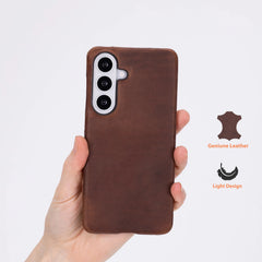 Samsung Galaxy S26 Plus Full-Grain Leather Slim Case MagSafe – Ultimate Jacket