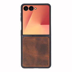 Samsung Galaxy Z Flip 7 Genuine Leather Slim Case – Flex Cover