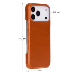 iPhone 17 Pro Max Full-Grain Leather Slim Case MagSafe – Ultimate Jacket Series