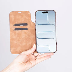 iPhone 17 Air Genuine Leather Folio Case – Sonat Series