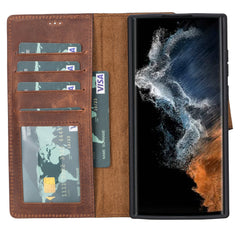 Samsung Galaxy S22 Ultra Leather Wallet Case Detachable RFID – Magic