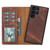 Samsung Galaxy S22 Ultra Leather Wallet Case Detachable RFID – Magic