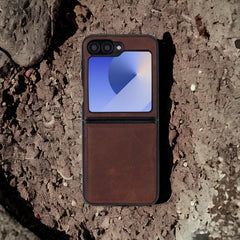 Samsung Galaxy Z Flip 6 Genuine Leather Slim Case – Flex Cover