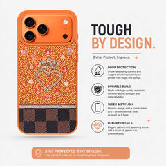 Vissel Heart Crystal Luxury Case for iPhone 17 Pro Max
