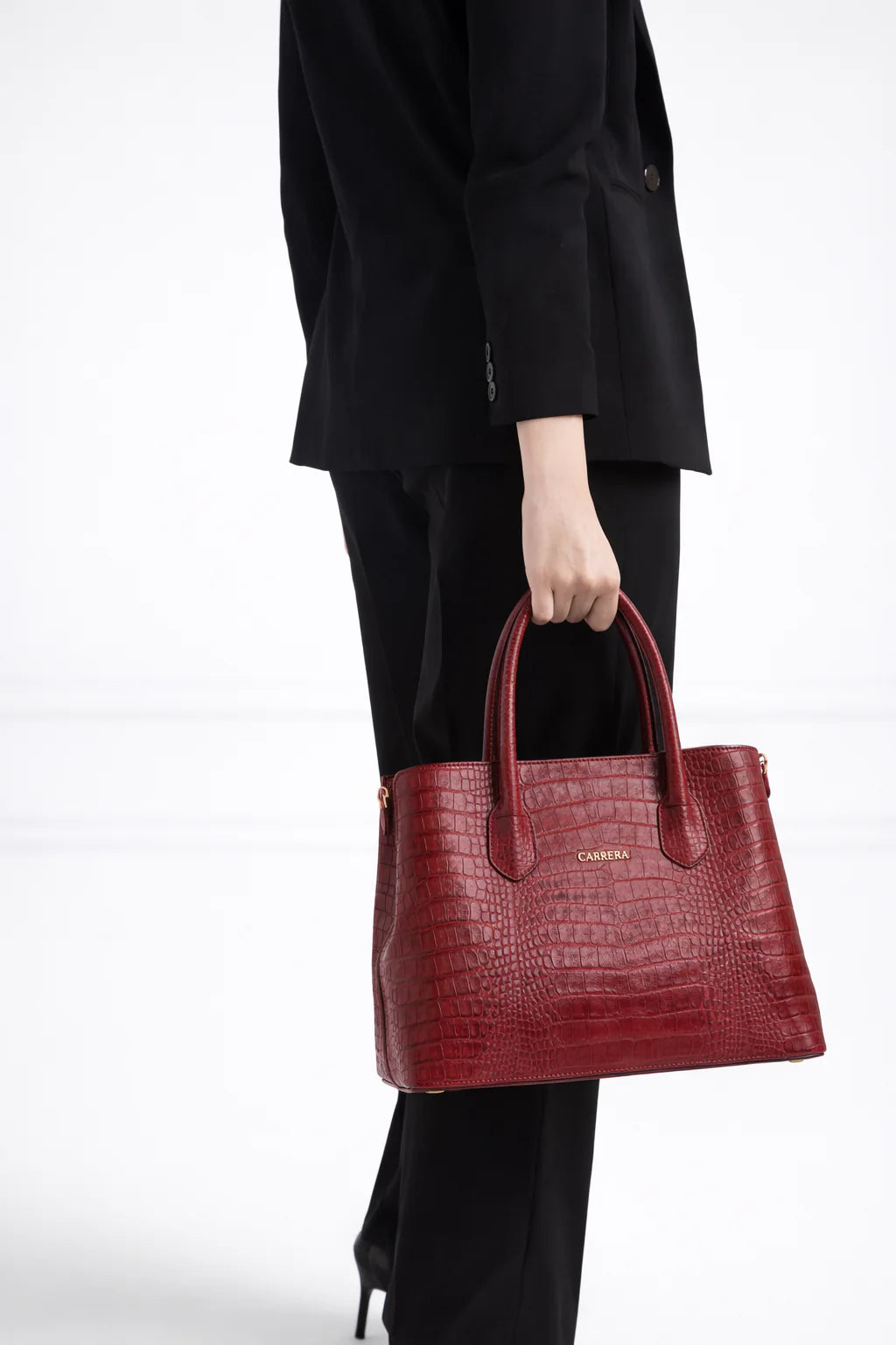 Carrera Novelya Women’s Leather Bag – Full-Grain Calf Leather Top Handle Bag for Elevated Everyday Carry | Minimal & Handcrafted