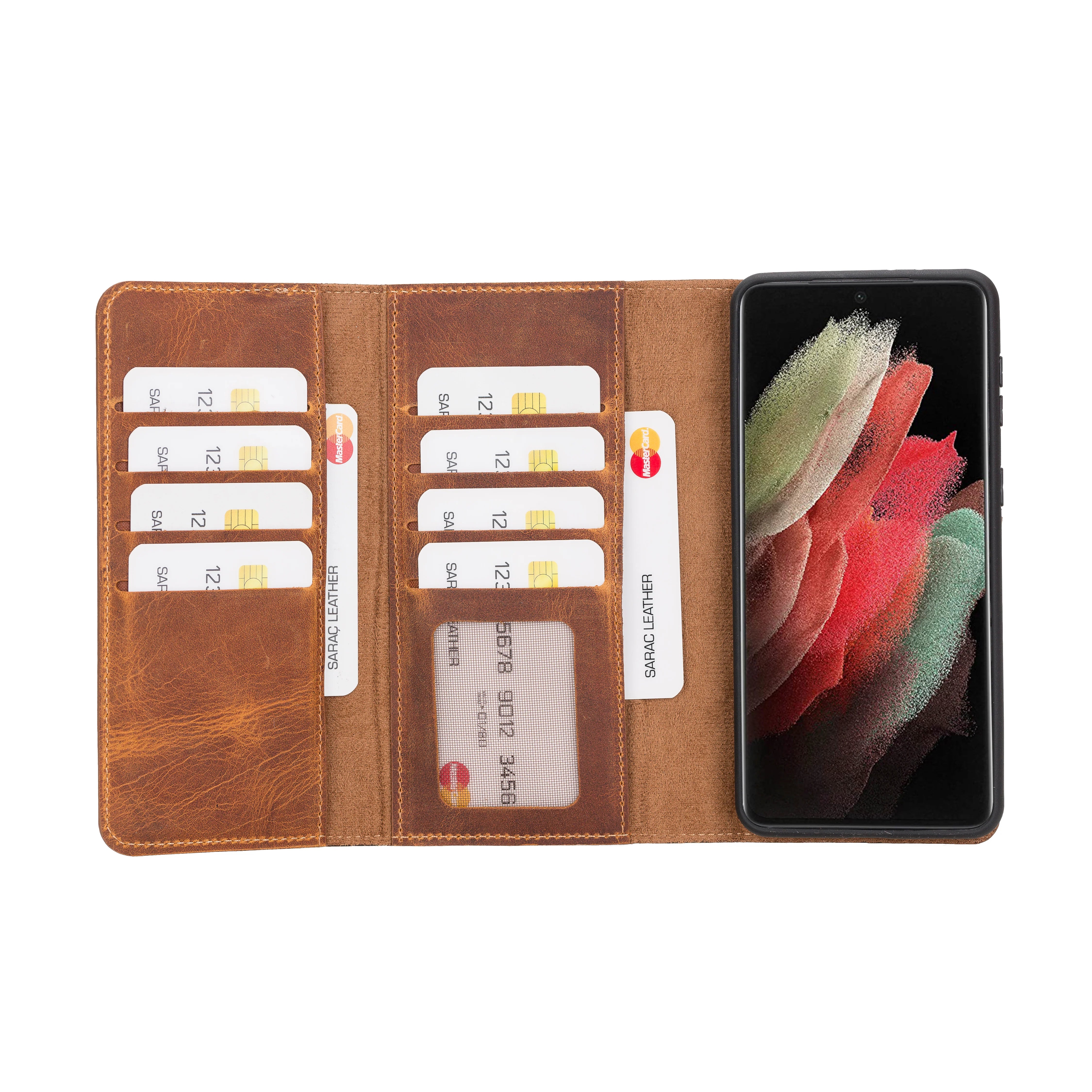 Samsung Galaxy S21 Plus Leather Wallet Case Detachable RFID – Santa