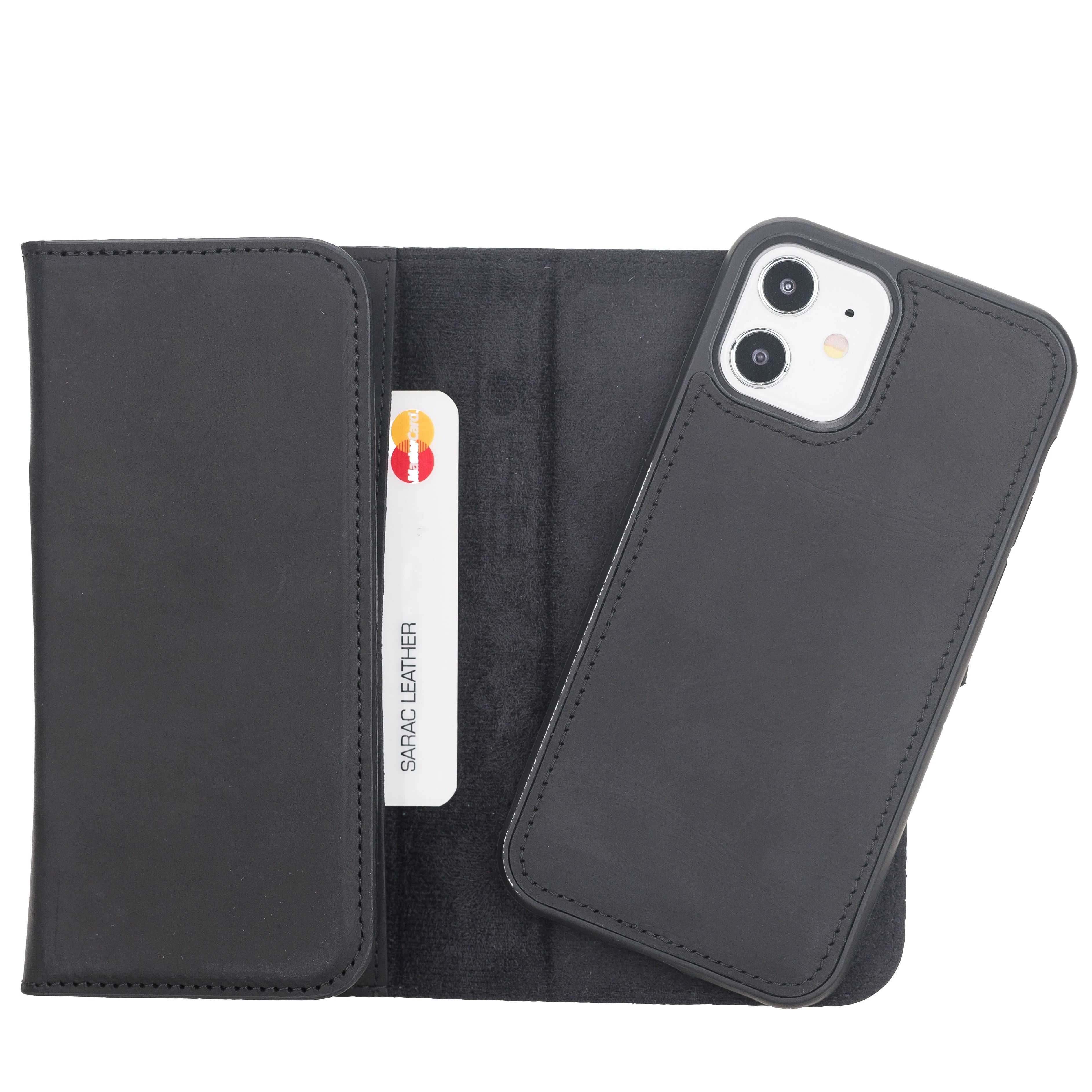 iPhone 12 Mini Leather Wallet Case Detachable RFID – Santa
