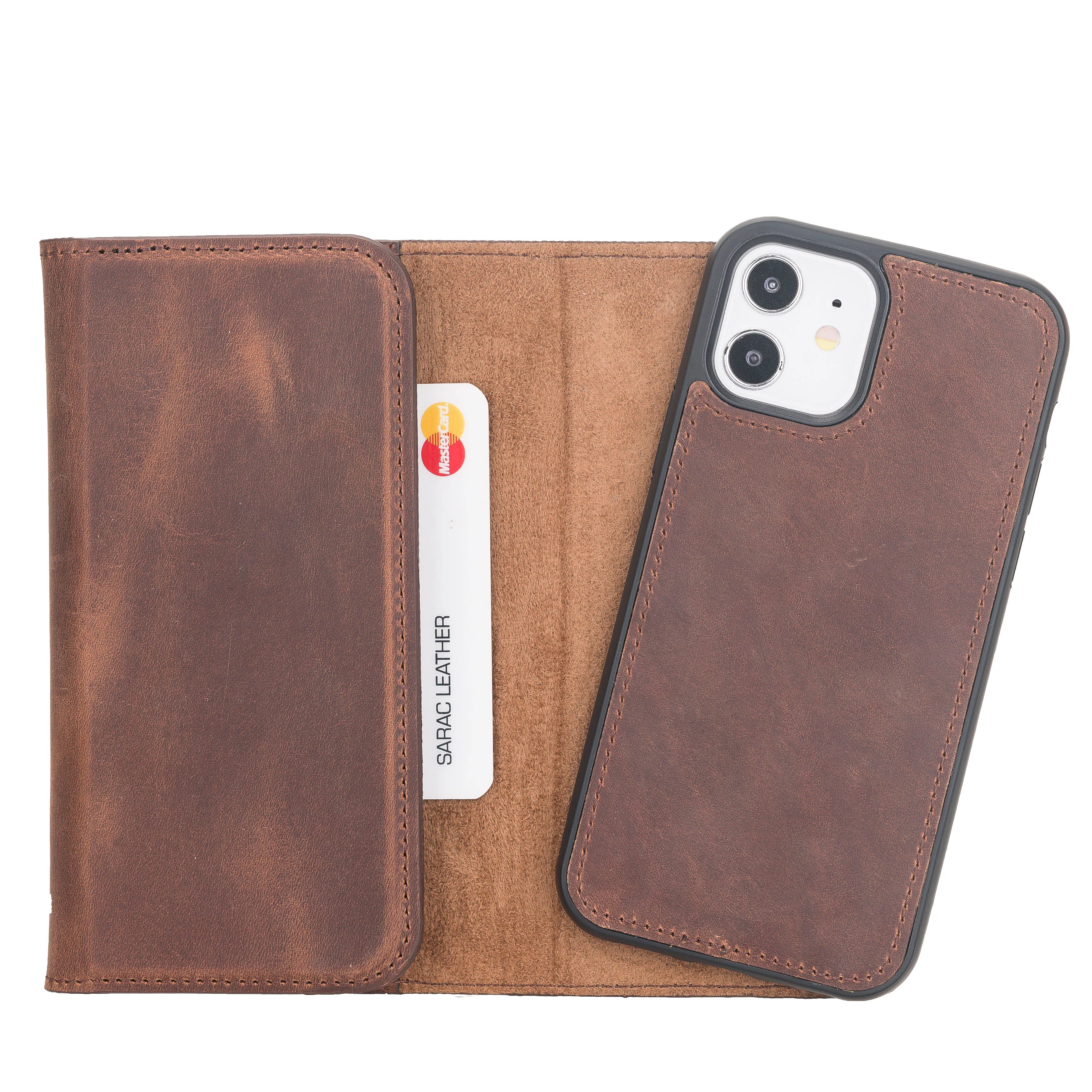 iPhone 12 Mini Leather Wallet Case Detachable RFID – Santa
