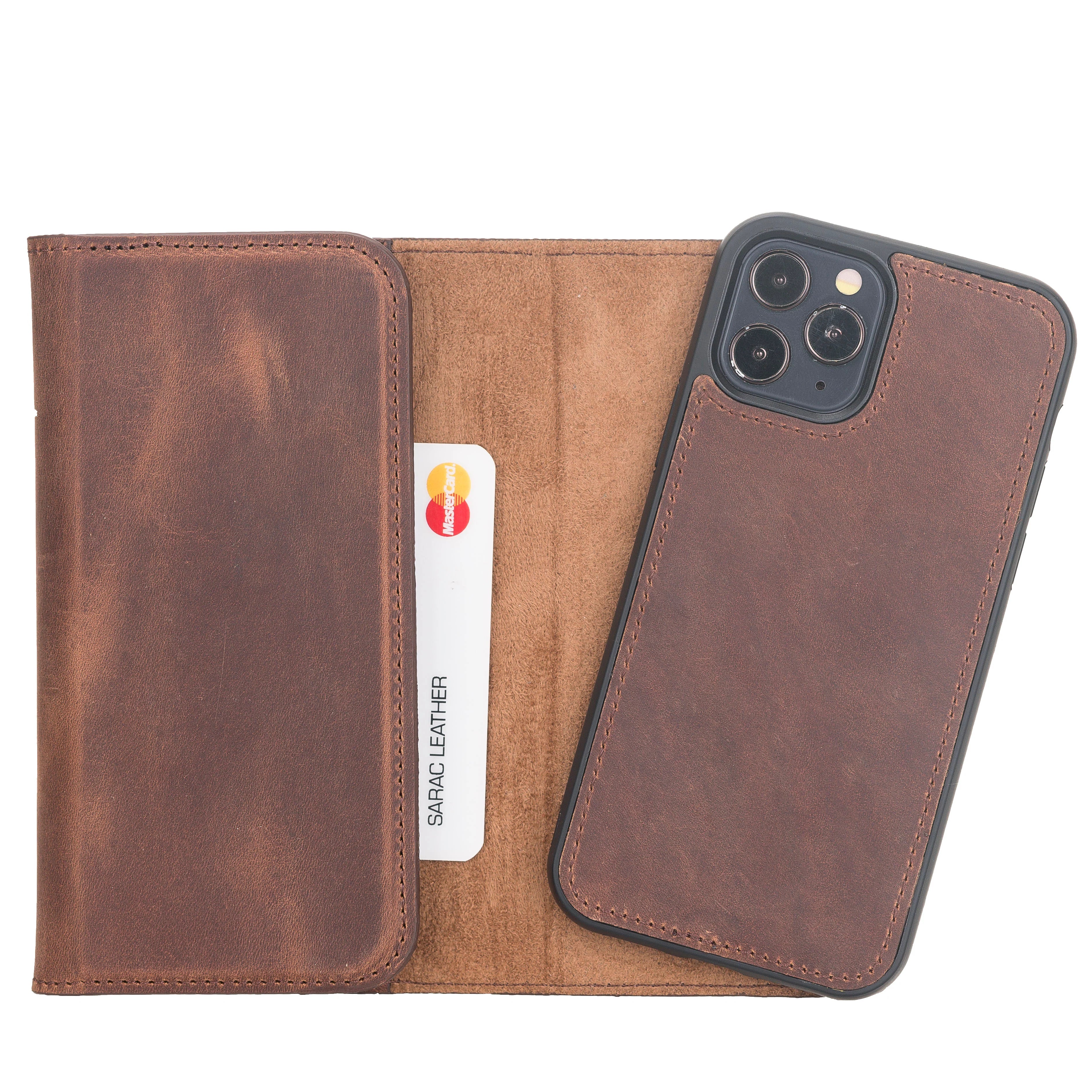 iPhone 12 Pro Leather Wallet Case Detachable RFID – Santa