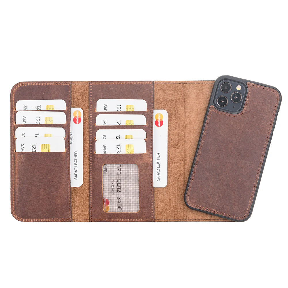 iPhone 12 Pro Leather Wallet Case Detachable RFID – Santa