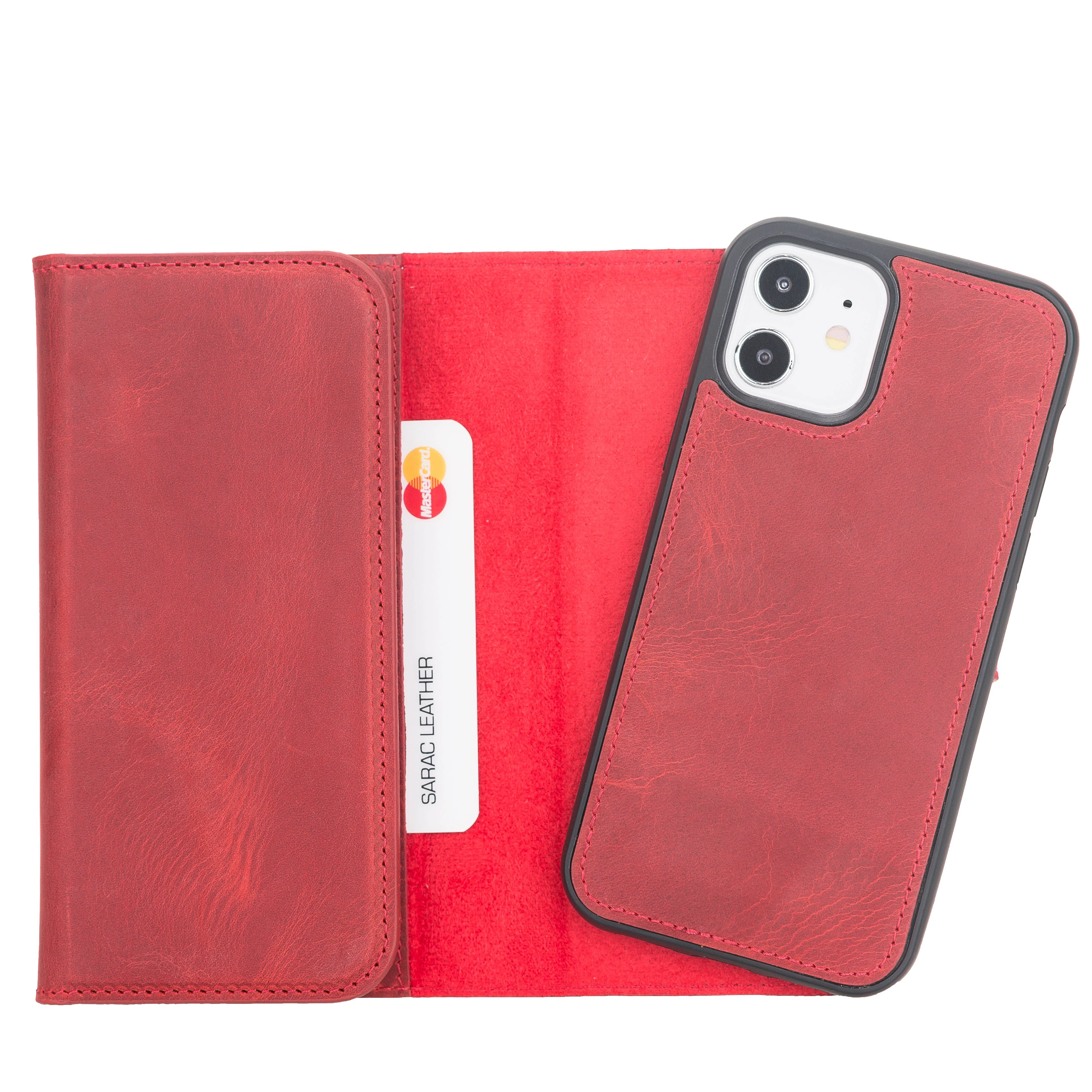 iPhone 12 Mini Leather Wallet Case Detachable RFID – Santa