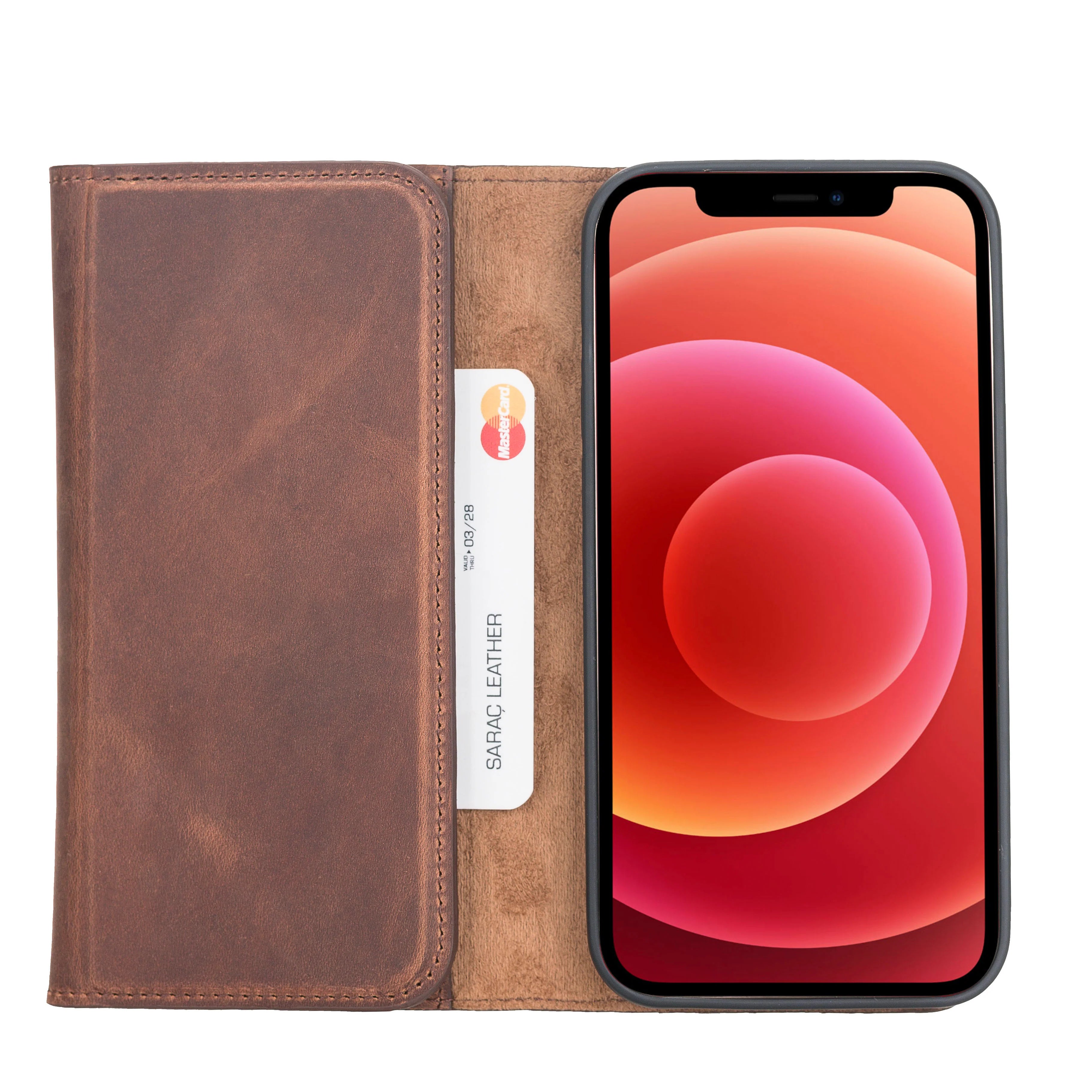iPhone 12 Mini Leather Wallet Case Detachable RFID – Santa