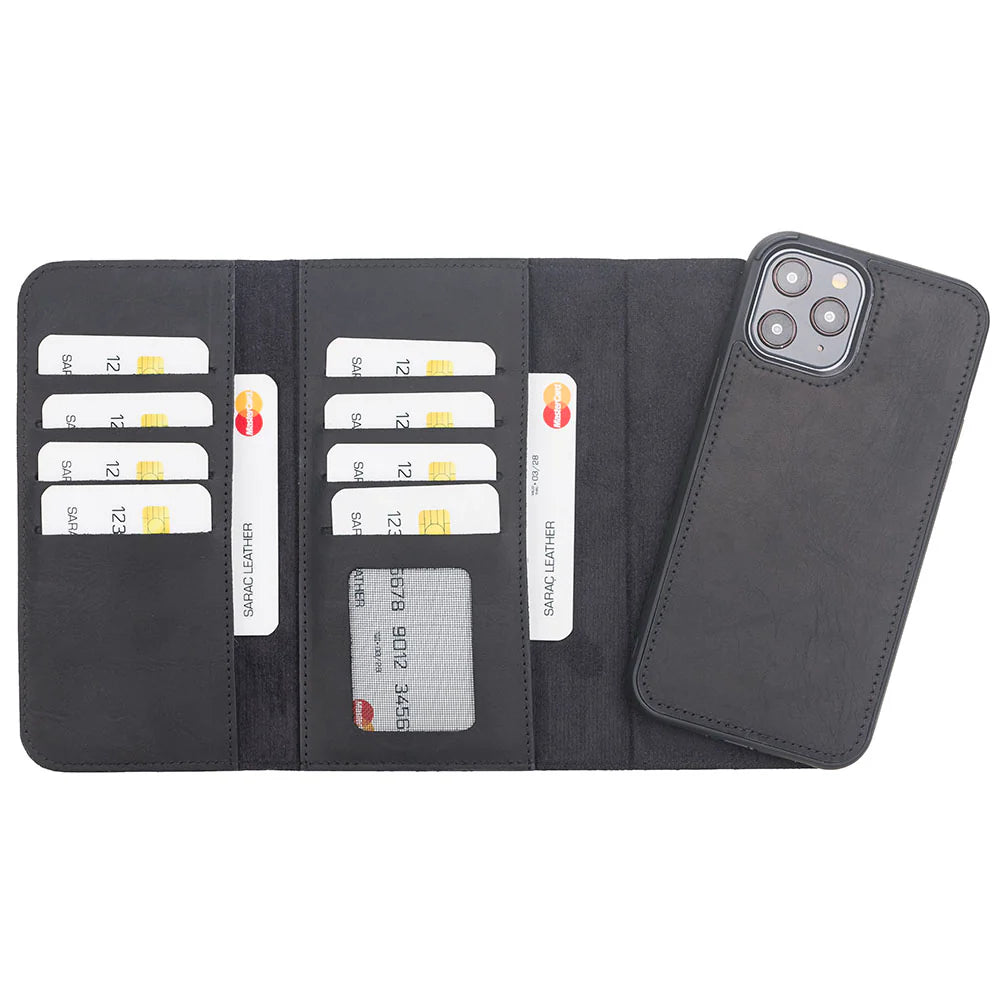 iPhone 12 Pro Max Leather Wallet Case Detachable RFID – Santa