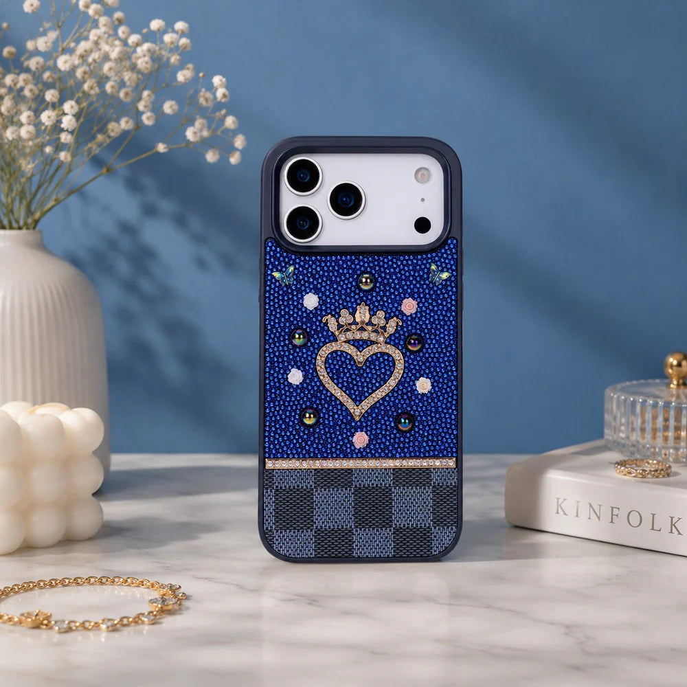 Vissel Heart Crystal Luxury Case for iPhone 17 Pro Max
