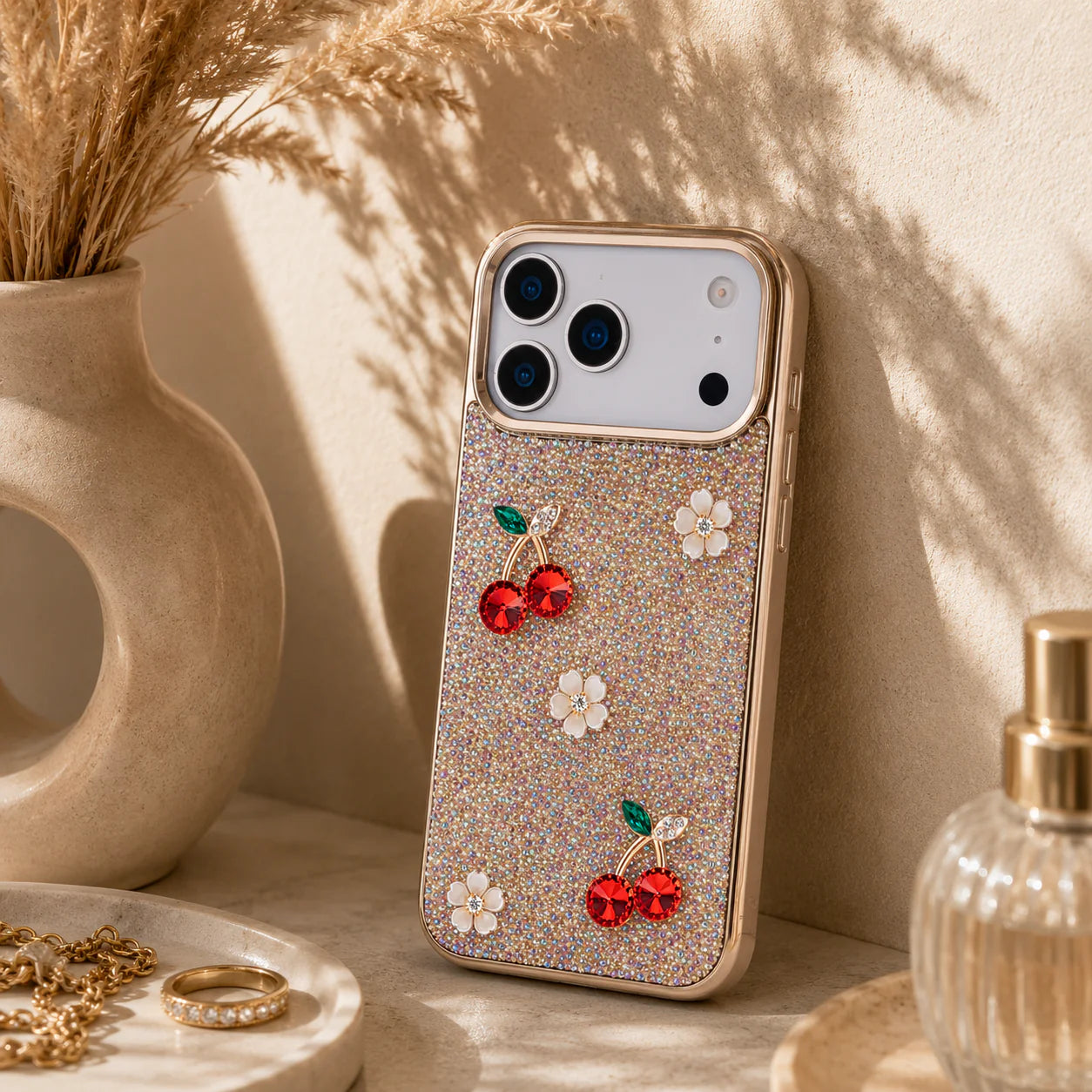 Freya Crystal Cherry Case for iPhone 17 Pro Max