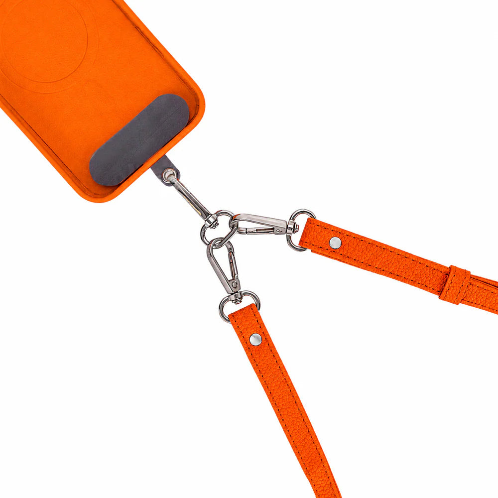 FlexGo PU Leather Phone Strap & Wallet Set – Clip-On Flex