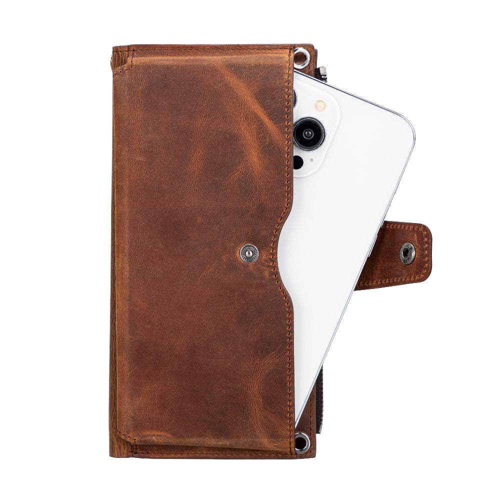 Lozan Strap Leather Crossbody Wallet