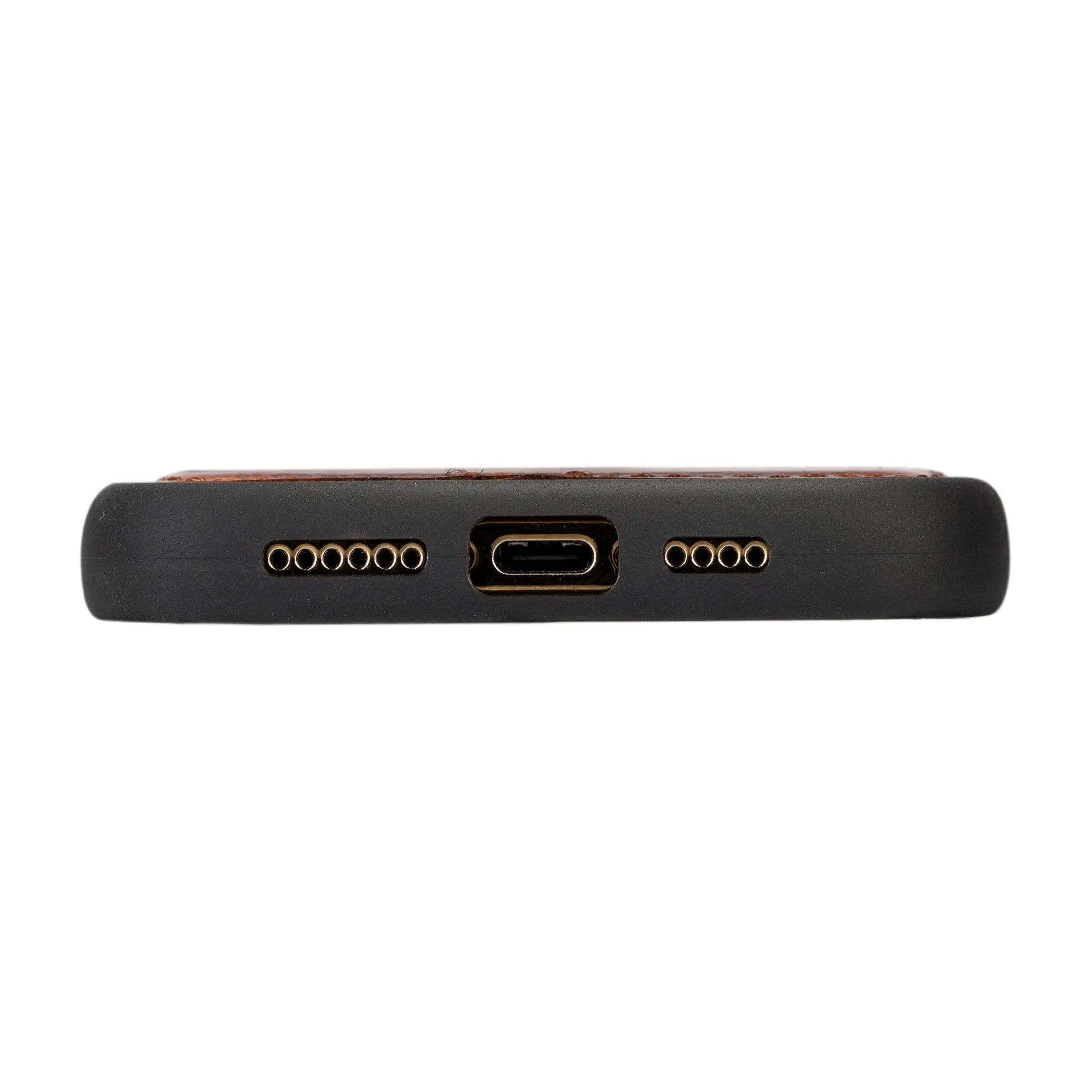 iPhone 15 Pro Max Genuine Leather Slim Case MagSafe – Flex Cover Series
