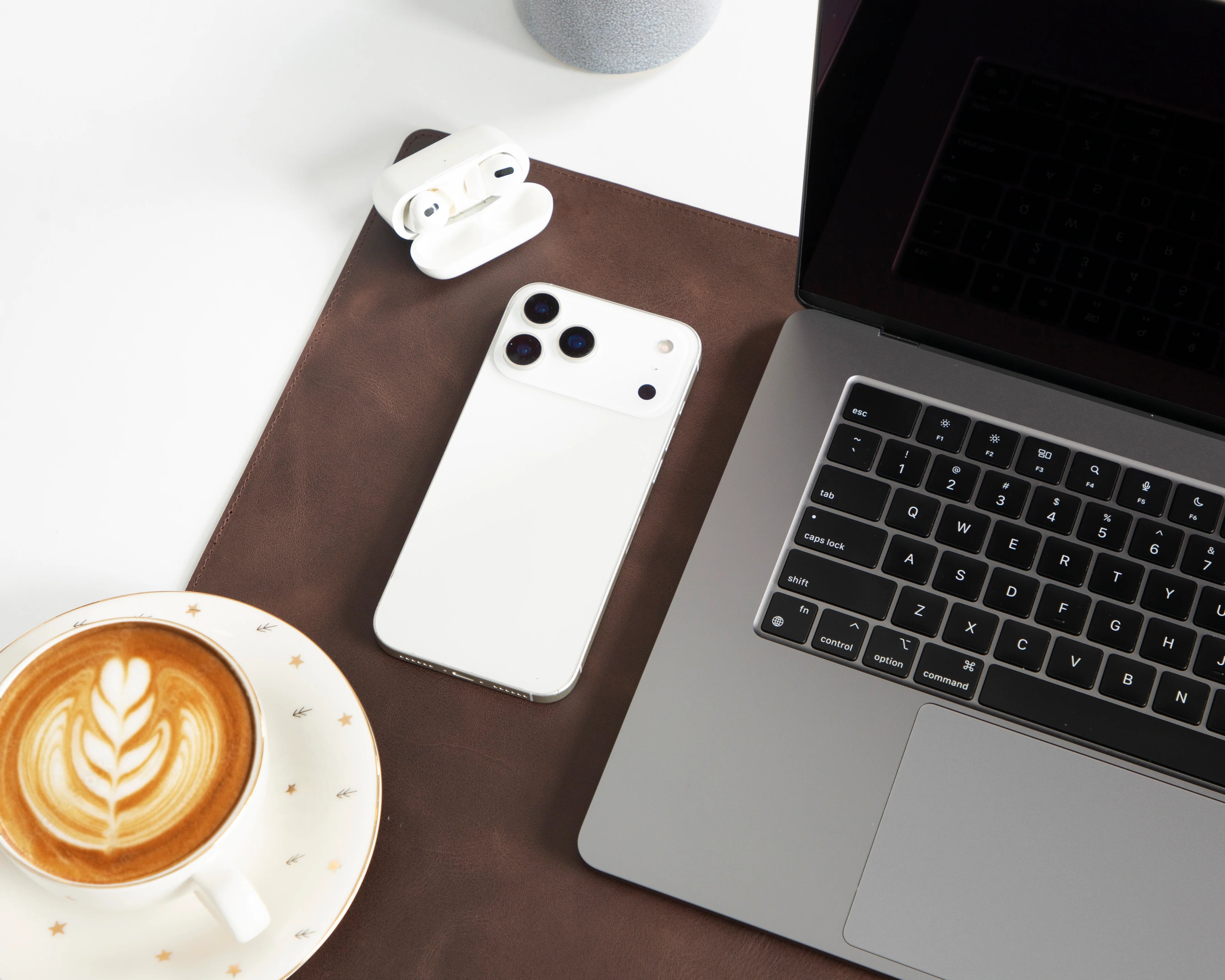 Lined Leather Desk Mat Small Size