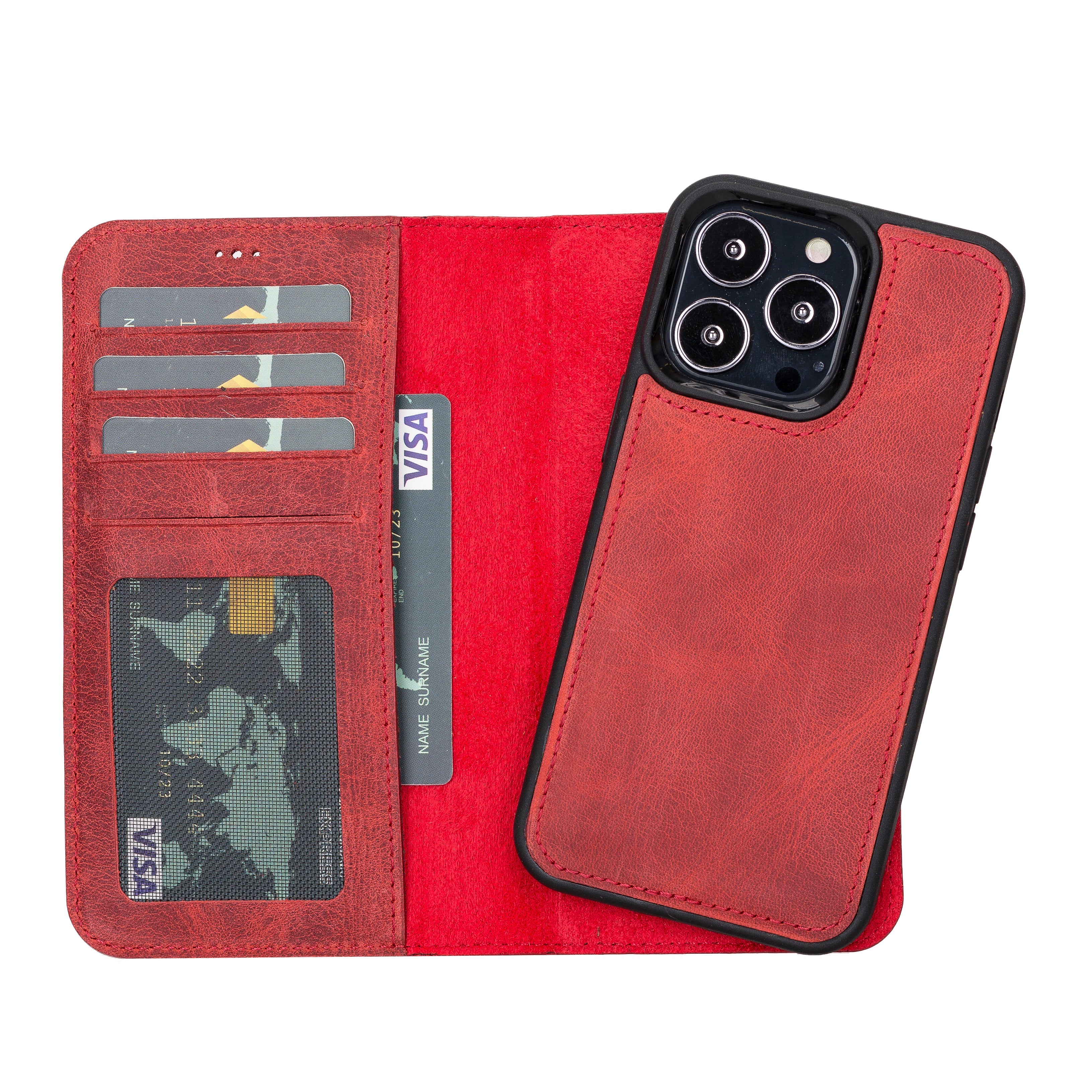 iPhone 13 Pro Leather Wallet Case Detachable RFID – Liluri