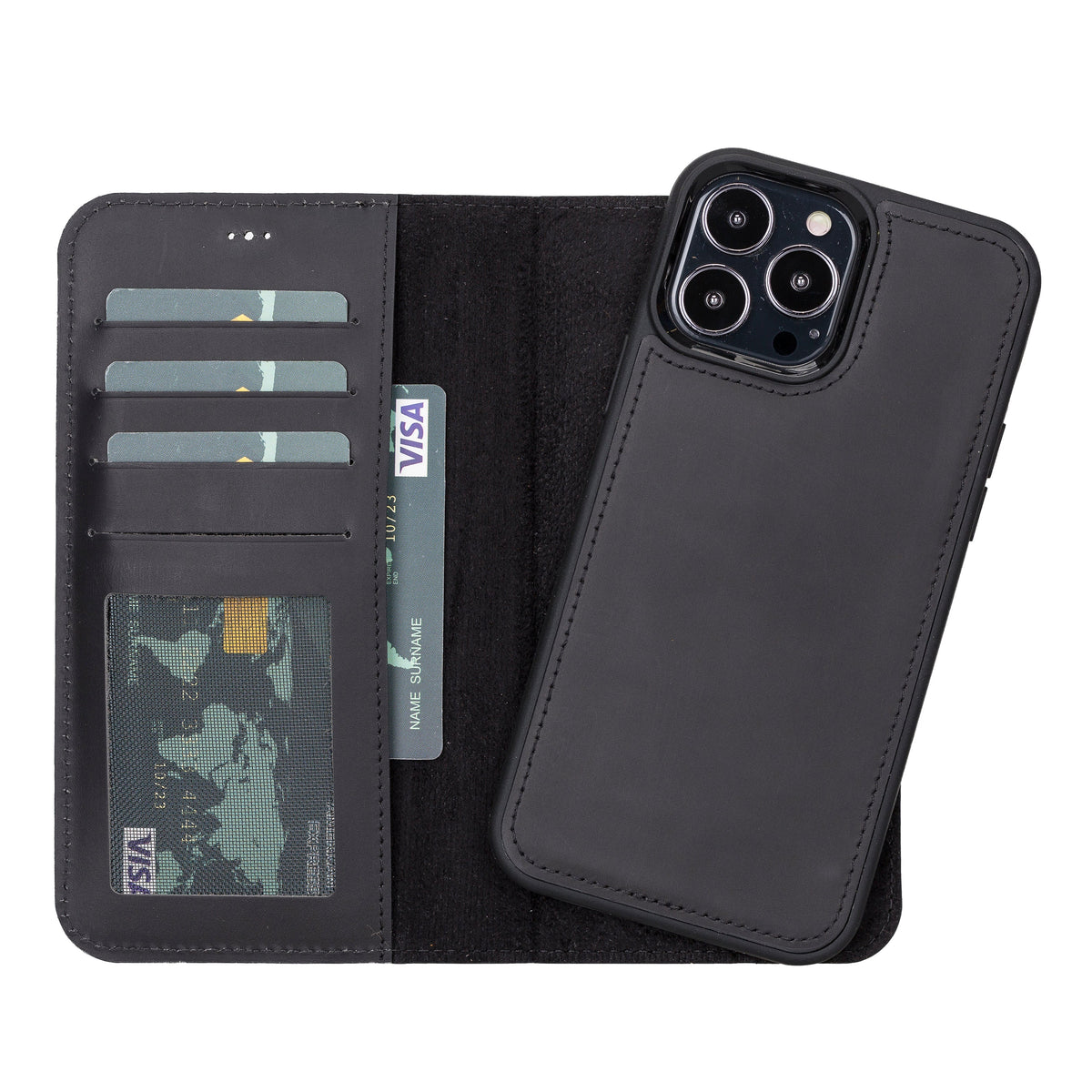iPhone 13 Pro Leather Wallet Case Detachable RFID – Liluri