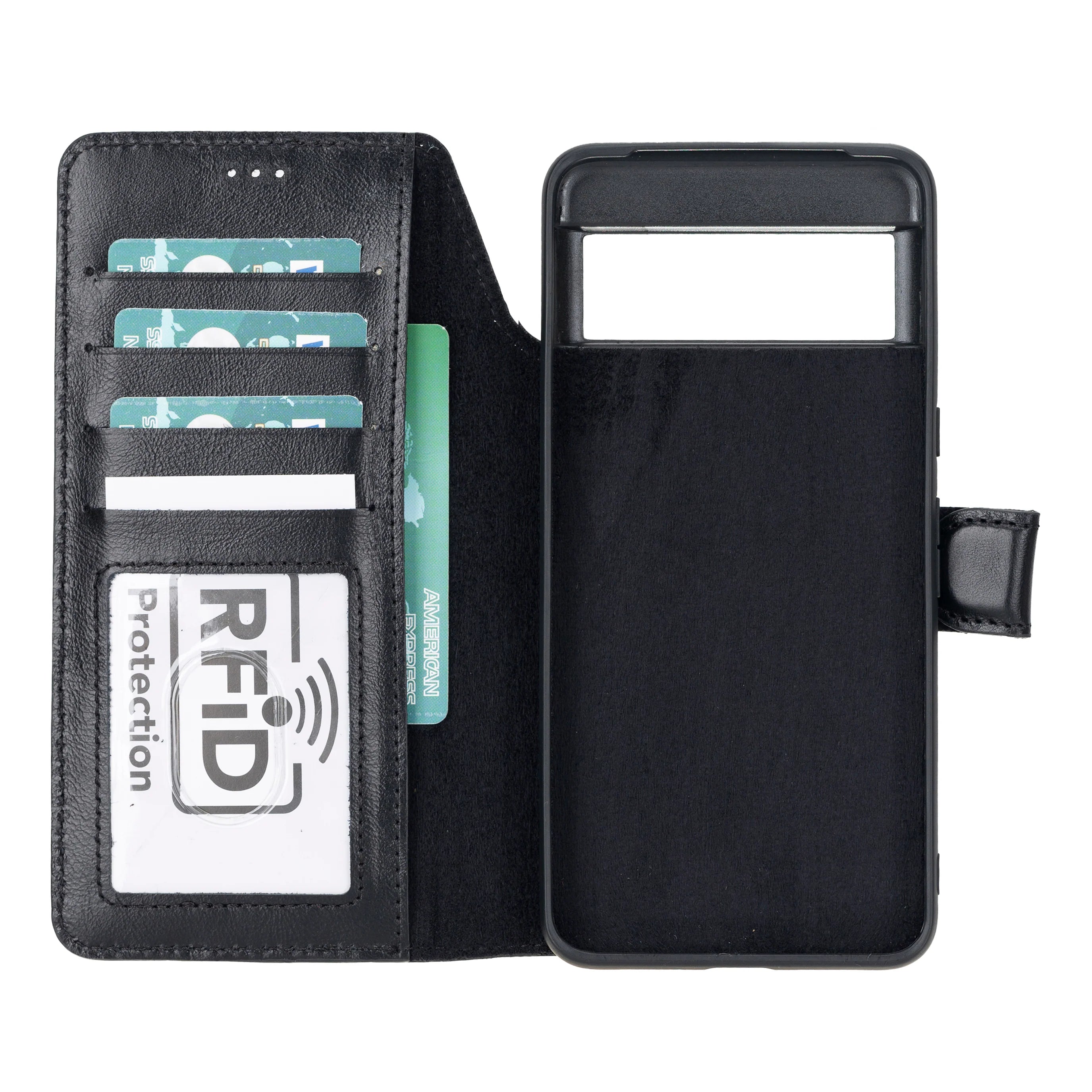 Google Pixel 10 / 10 Pro Leather Wallet Case Detachable RFID – Magic