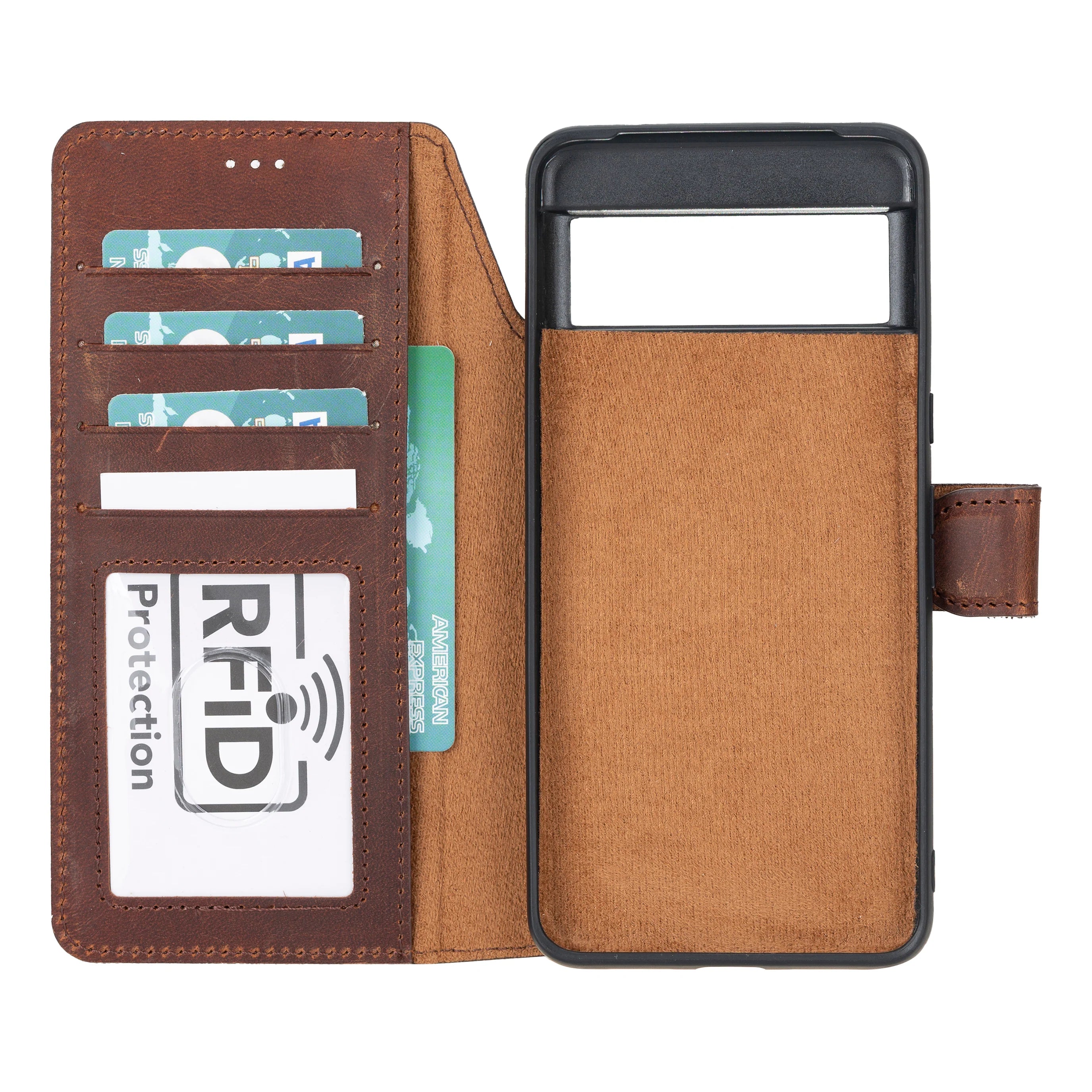 Google Pixel 10 Pro XL Leather Wallet Case Detachable RFID – Magic