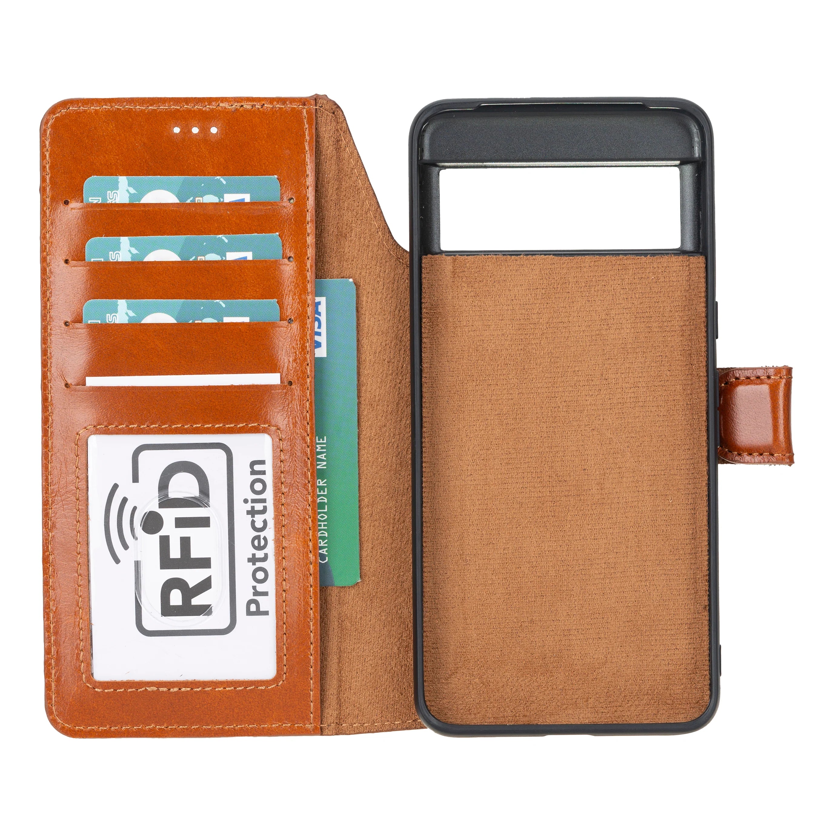 Google Pixel 10 / 10 Pro Leather Wallet Case Detachable RFID – Magic