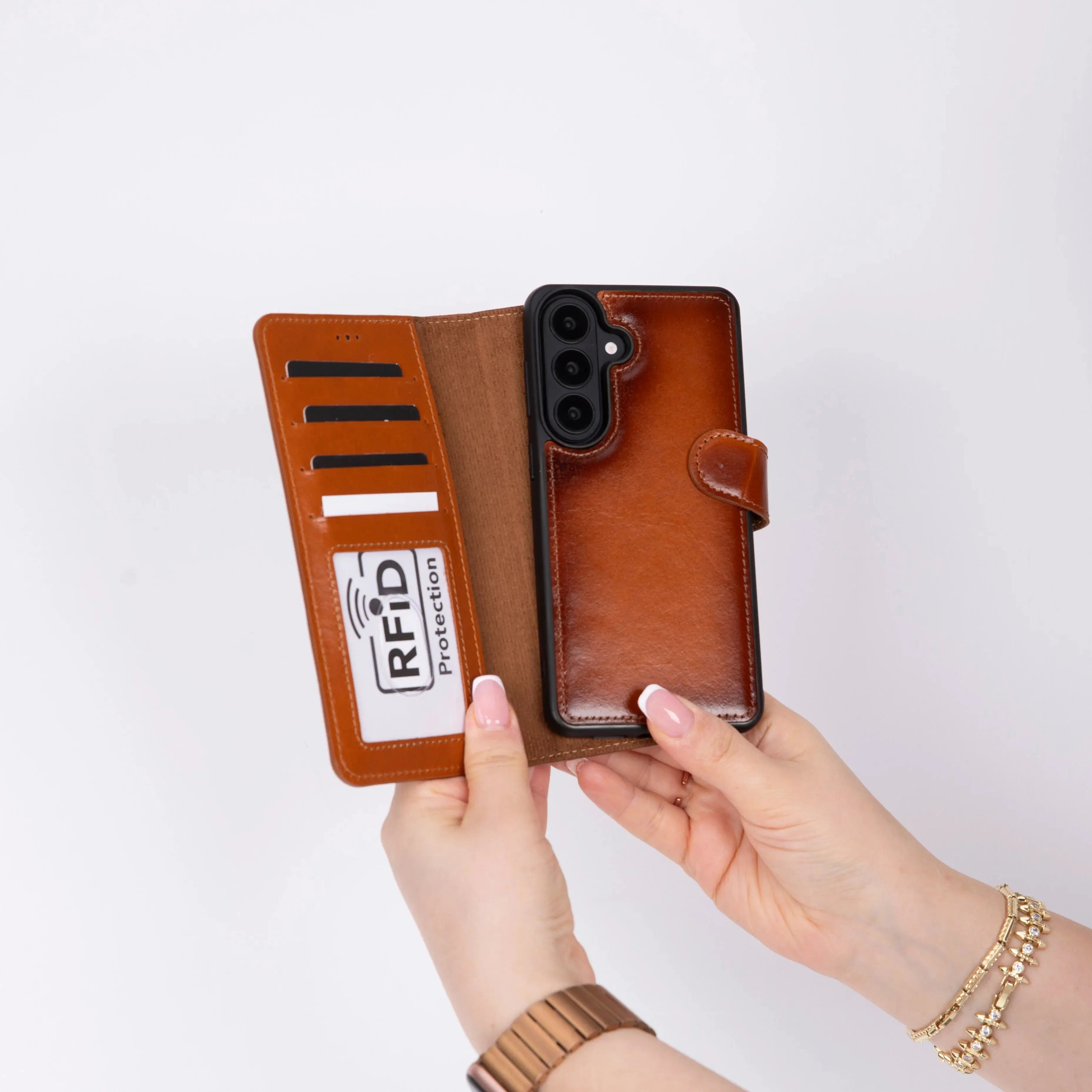 Samsung Galaxy S26 Leather Wallet Case Detachable RFID – Magic