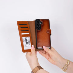 Samsung Galaxy S26 Plus Leather Wallet Case Detachable RFID – Magic