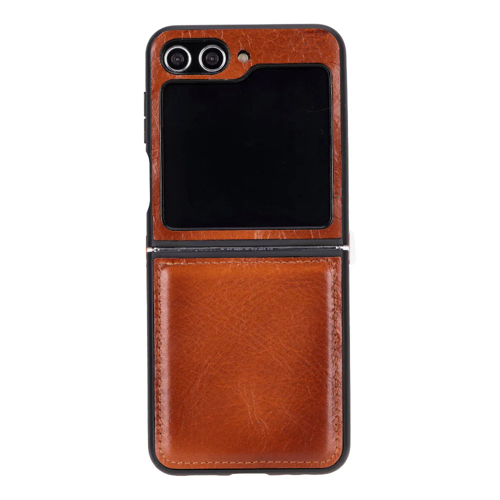 Samsung Galaxy Z Flip 5 Genuine Leather Slim Case – Flex Cover