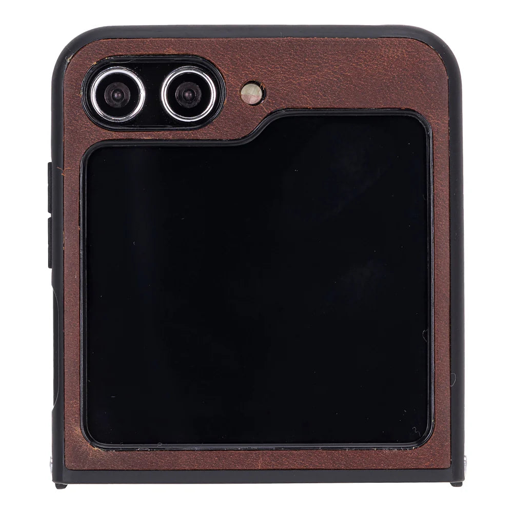 Samsung Galaxy Z Flip 5 Genuine Leather Slim Case – Flex Cover