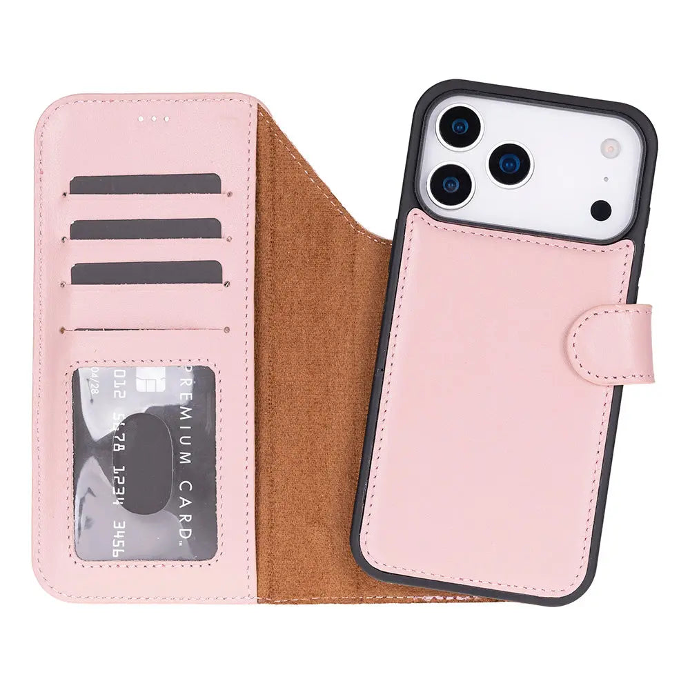 iPhone 17 Pro Max Leather Wallet Case Detachable RFID MagSafe – Magic Series