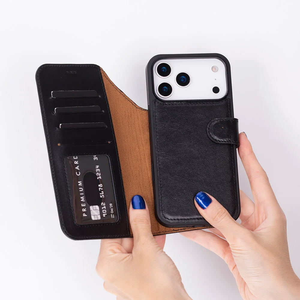 Magic iPhone 18 Pro Leather Detachable Wallet Case