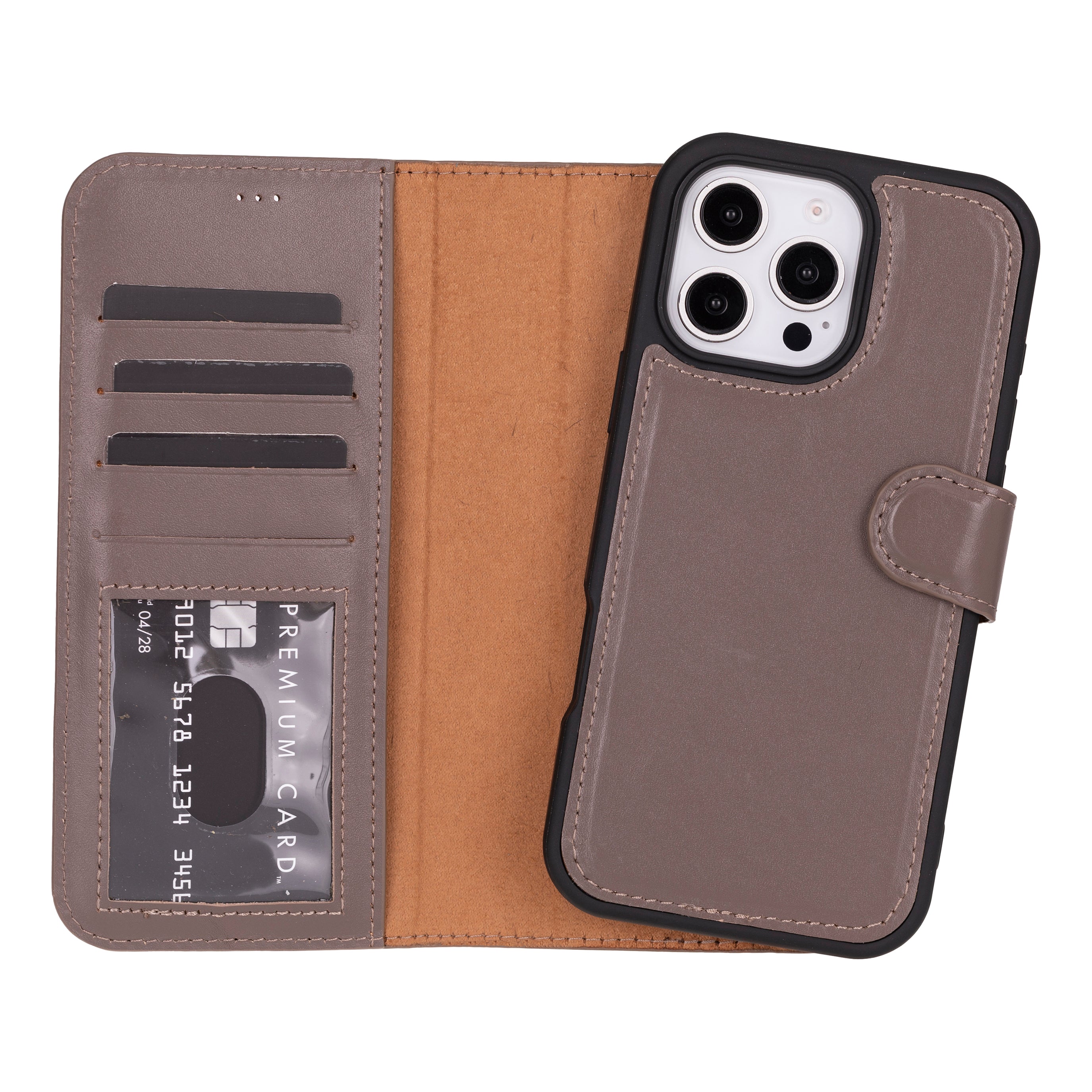 Magic iPhone 16 Pro Detachable Leather Wallet Case