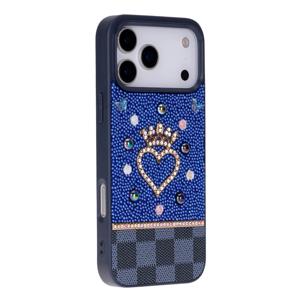 Vissel Heart Crystal Luxury Case for iPhone 17 Pro Max