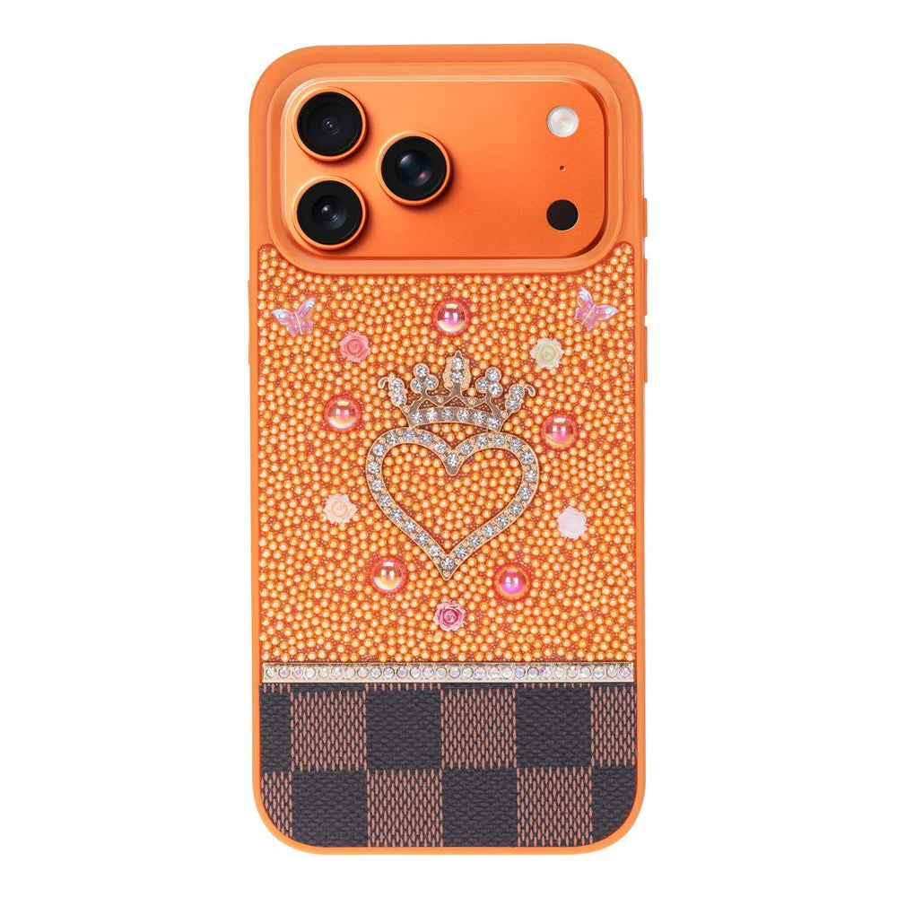 Vissel Heart Crystal Luxury Case for iPhone 17 Pro Max